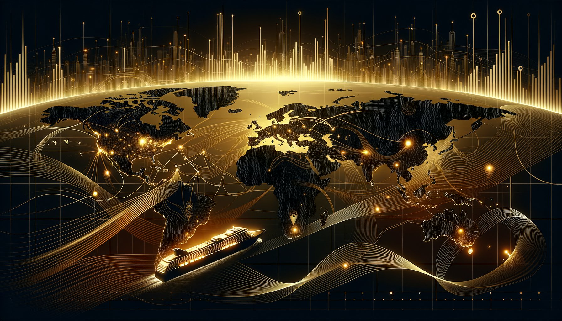 Canada travel and tourism data visualization with global route connections